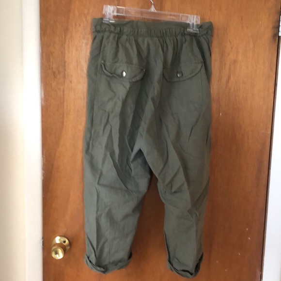 Elastic waist, drawstring cotton capris size Large - Picture 2 of 5